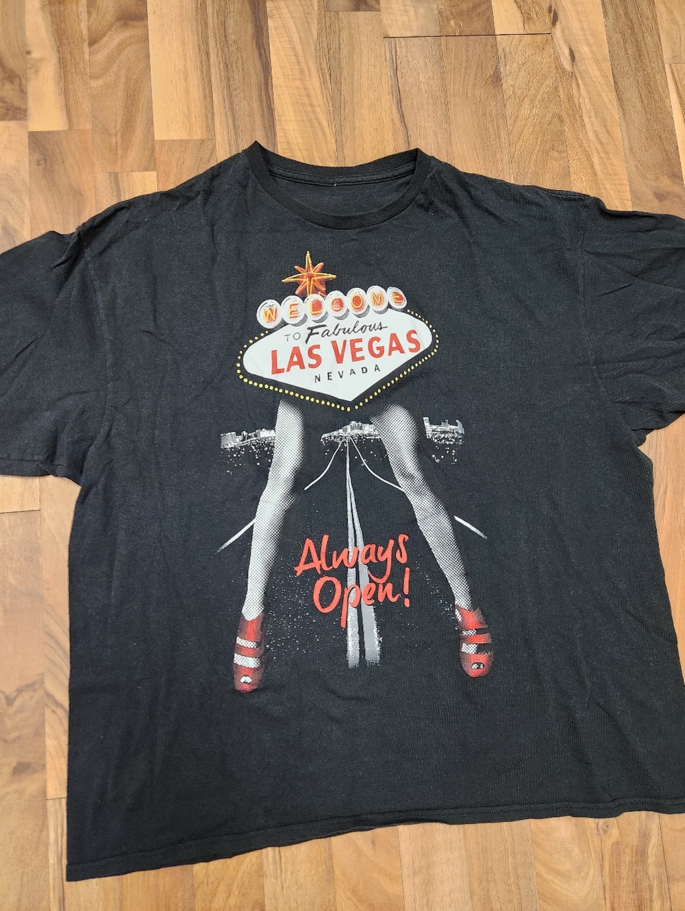Welcome To Las Vegas Always Open Graphic T shirt Mens Tee 2XL